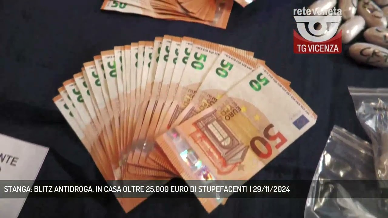STANGA: BLITZ ANTIDROGA, IN CASA OLTRE 25.000 EURO DI STUPEFACENTI | 29/11/2024