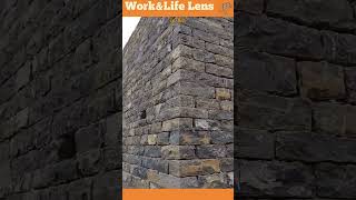 Stonemasons Skilfully Shape Ashlar Blocks With Precision, Using Chisels And Guide Strings.