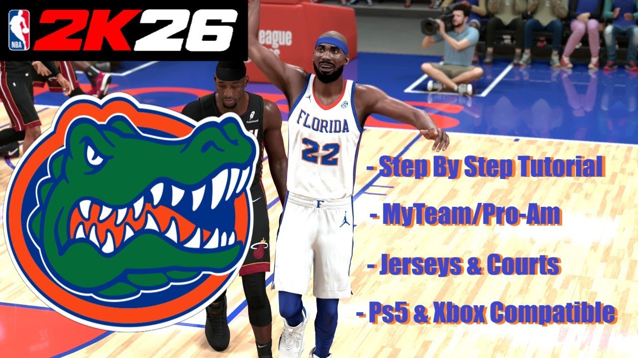 NBA 2k26 — лучшие футболки и площадки MyTeam/Pro-Am — Florida Gators