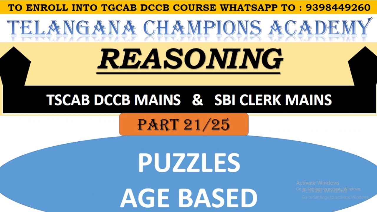 TGCAB DCCB Reasoning Crash Course_Part 21 