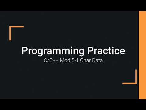 C++ Programming Examples 05-1 Working with Character Data Types