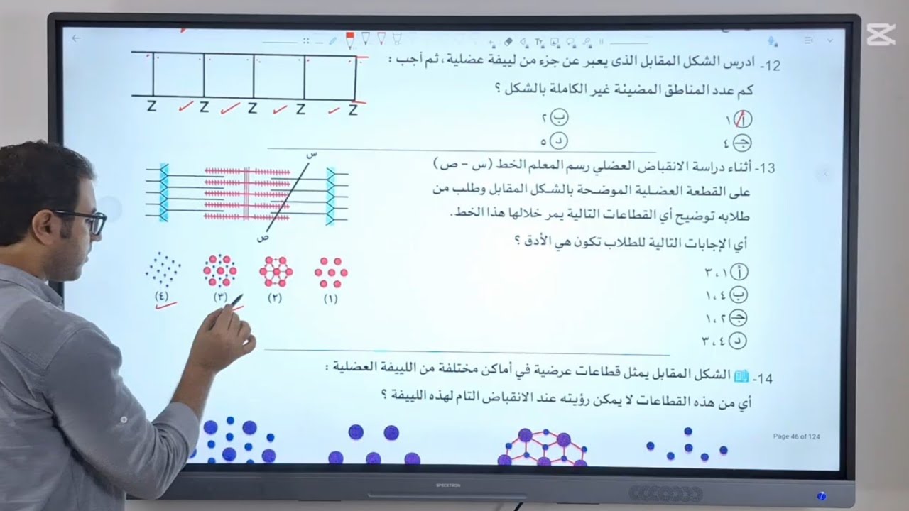 حل الواجب السابع والثامن الحركة في النبات والانسان