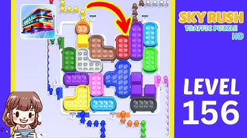 Sky Rush Traffic Puzzle Level 156 Solution Walkthrough