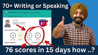 PTE exam review lovish 70+ writing or speaking in 2026 templates or tips ( Gurwinder PTE )