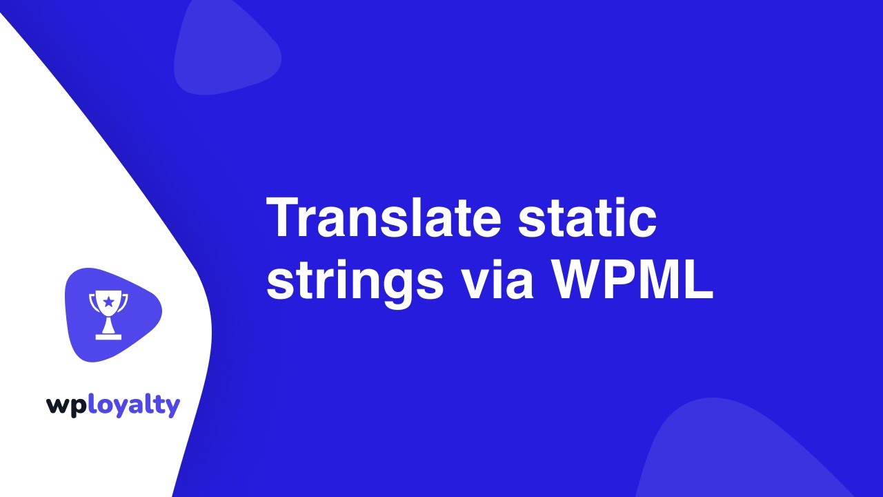 Translate Static Strings via WPML - YouTube