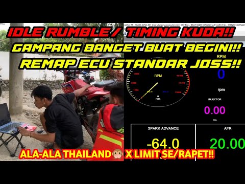 TUTORIAL CARA BIKIN IDLE RUMBLE / TIMING KUDA DI MOTOR CRF STANDAR - MODAL REMAP ECU STANDAR HONDA 