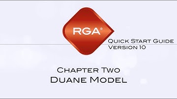 RGA 10 Quick Start Guide Chapter 2: Duane Model
