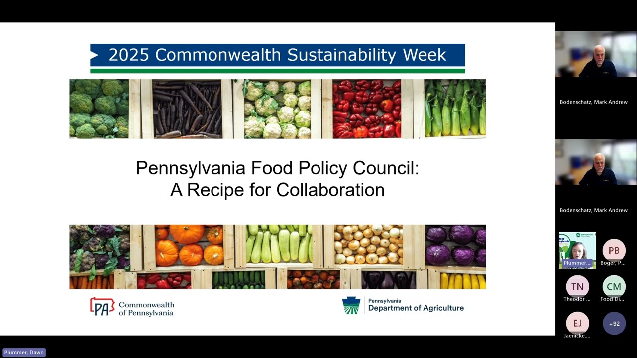 Неделя устойчивого развития 2025 г. — Совет по продовольственной политике Пенсильвании — Рецепт с...