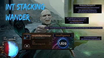 Path Of Exile 3.14 Int Stacker Wander Assassiner! PS KB. Currency sink but feels sooo gooood