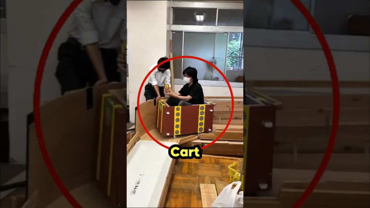 Japanese Student's Built a Real Roller Coaster in Their Classroom!😳... #rollercoaster #awezchaitrend