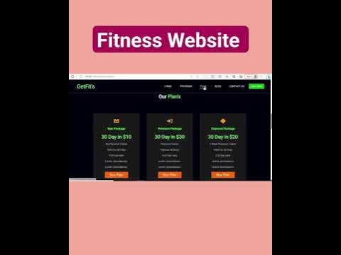 Gym Website Using HTML CSS and JavaScript #shorts - YouTube