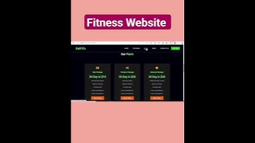Gym Website Using HTML CSS and JavaScript #shorts