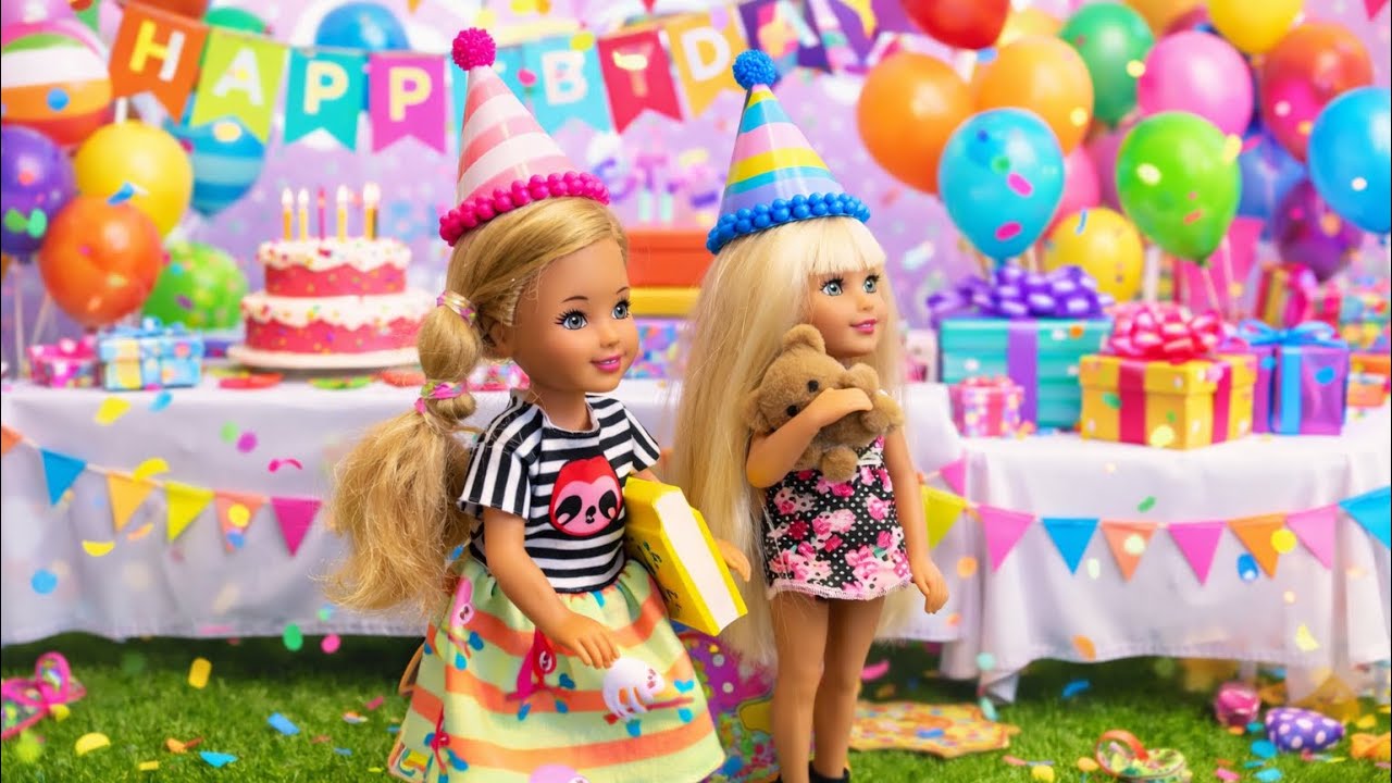 День рождения Барби-Челси 🎂 | Веселье, друзья и проказы с плюшевыми мишками