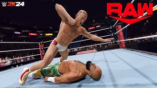 WWE 2K24 SIMULATION: Ilja Dragunov vs Ricochet RAW 06/05/24 Highlights
