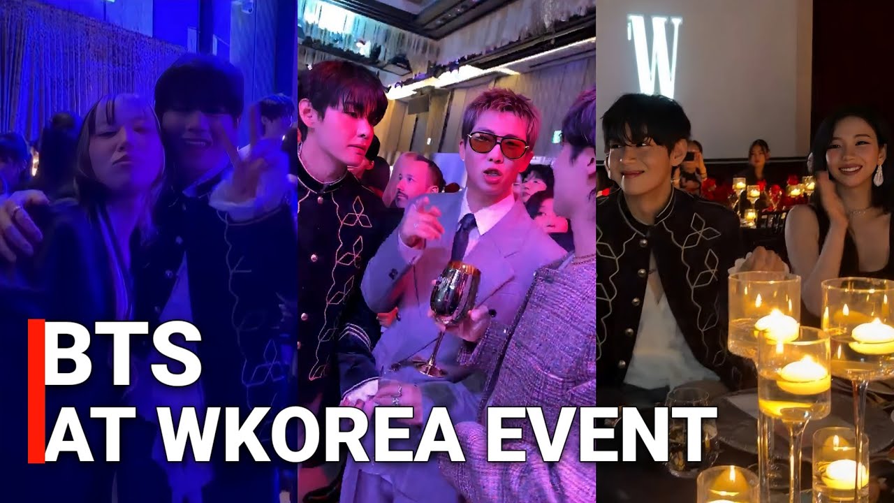 BTS V, RM & J-Hope Full Moments At wkorea Event and their interactions with k-pop Idols 2025