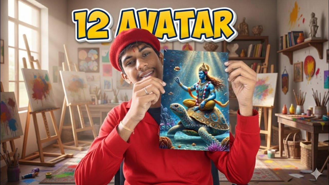 Kurma Avatar Painting ✨ | 12 Avatars of Vishnu | Don’t Skip 🙏