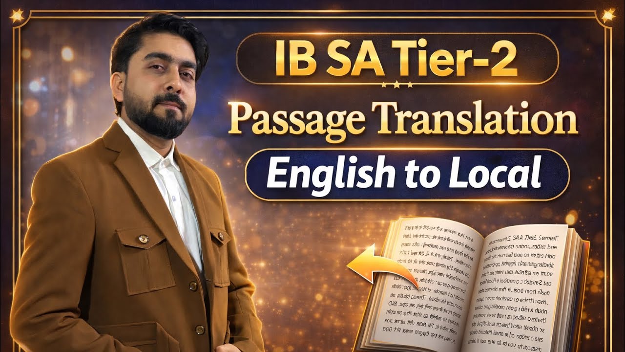 IB SA Tier-2 | Passage Translation English to Local | The Best Method to Translate