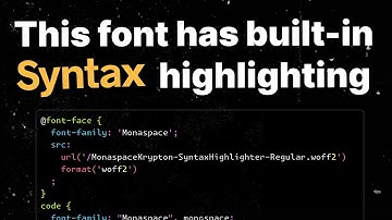 This Font Has Built-in Syntax Highlighting