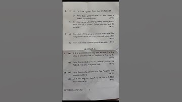 HPU M.A./M.Sc. Mathematics (CBS) 1st Semester ADVANCED ALGEBRA question paper Dec 2023