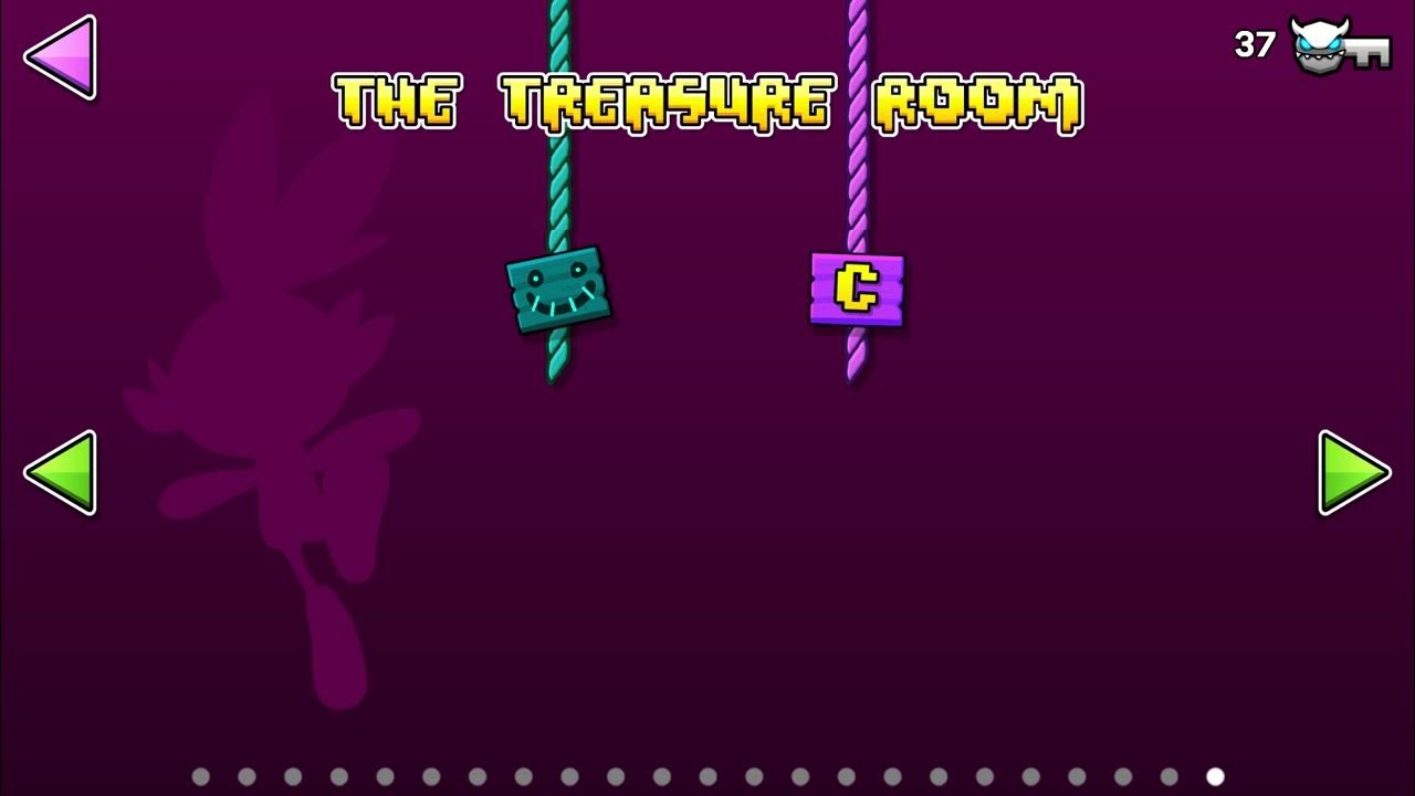 1 Minute of the Geometry Dash "The Treasure Room" YouTube