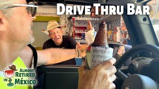 Drive Thru BAR in Mexico: HUGE Mixed Drink for $7.50USD