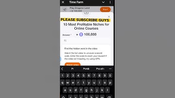 10 most profitable niches for online courses Time farm today code #time farm #code