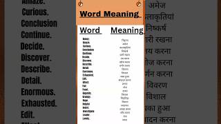 Word Meaning ✅#english #learning #words #dailyenglish