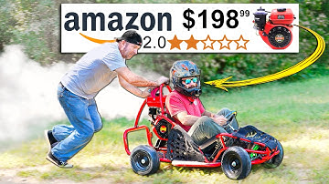 We Bought the WORST RATED Diesel Engine on Amazon and Put It on a Go Kart!