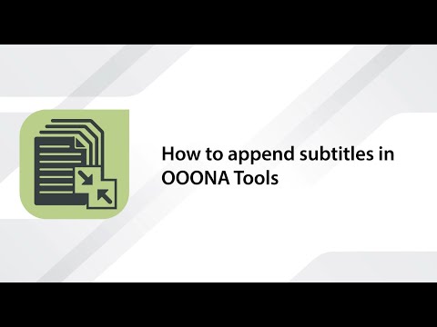 How to append subtitles in OOONA Tools