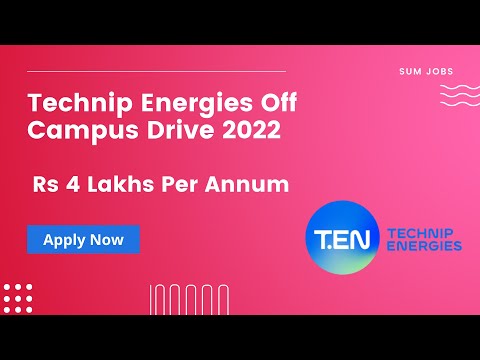 (Rs 4 LPA)Technip off campus 2022 (Any Bachelor Degree can apply)