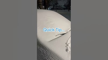 QUICK TIP! - Clean Snow Off Your Car Easier and Faster!   #shorts #snow #hack #tip  #automobile