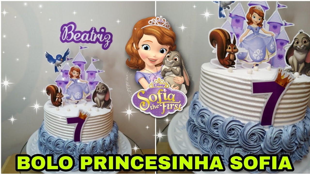 5 Topo Decoração de Bolo Tema Festa Princesa Sofia em Promoção na Americanas