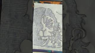 Hanuman Special Drawing With Word Ram