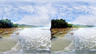 3D Natural Pool In Fortaleza Beach on Ubatuba VR Videos 3D SBS [Google Cardboard VR Experience] VR screenshot 1