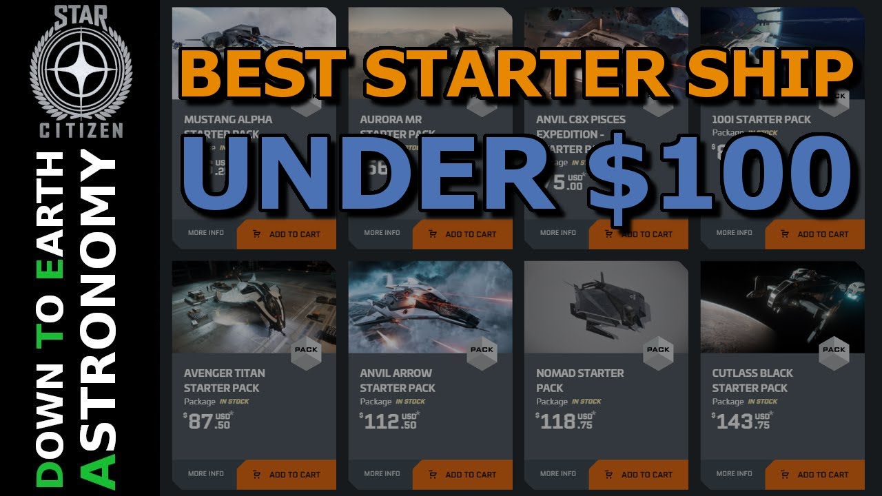 All Starter Ship Under $100 Reviewed - Star Citizen - YouTube