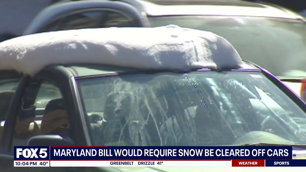 Clear your car: New Maryland law would impose fines for drivers who don't get snow, ice off of roof