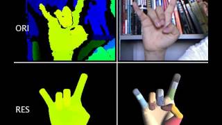 hand pose estimation result from depth image