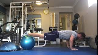 SWISS BALL PUSH UP JACKKNIFE