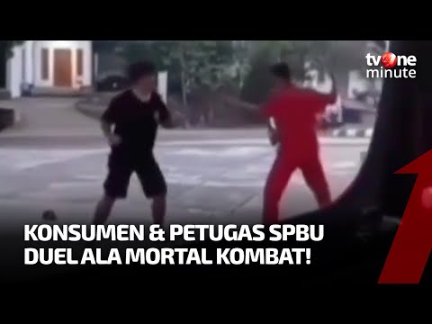 Heboh! Konsumen dan Petugas SPBU Duel Hingga Tersungkur | tvOne Minute