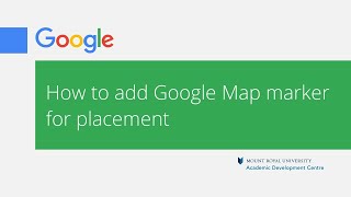 How to add Google Map marker for placement