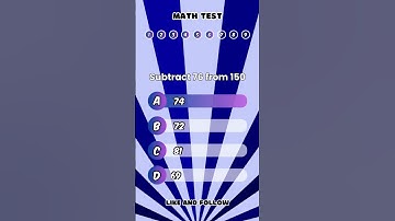 Math Quiz Test #mathquiz #mathtrivia  #mathquizquestions #quizshorts