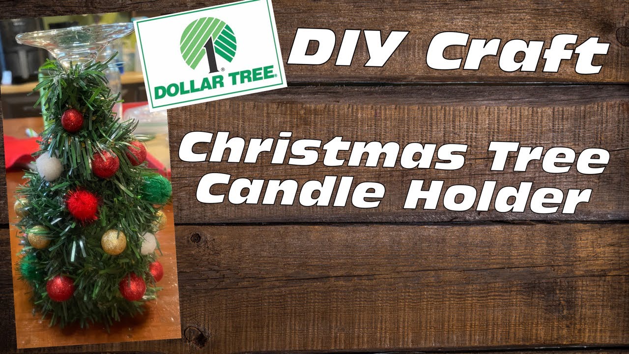 How to Make a Christmas Tree Candle Holder out of a Wine Glass Dollar
