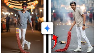 Gemini AI Tutorial | Diwali Celebration Stylish Photo Editing 2025 | Realistic 8K Fashion Look 🎇 screenshot 4