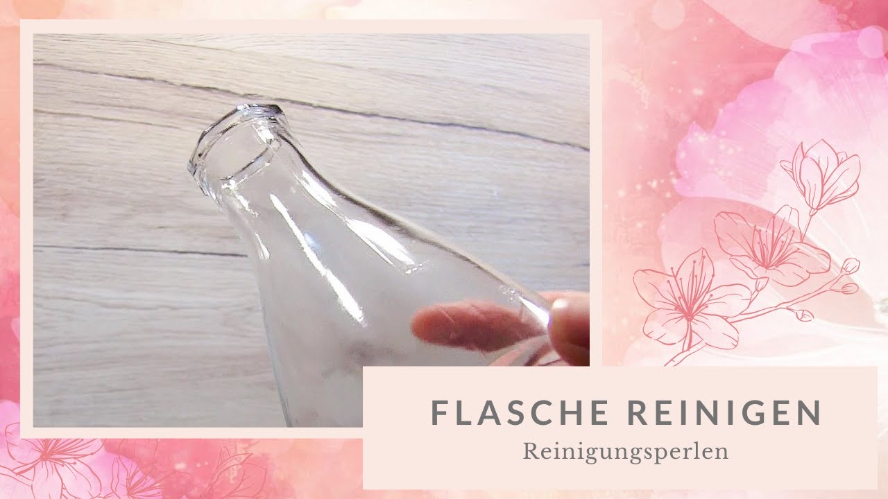 Wasserflasche reinigen schnell und easy Reinigungsperlen |Glasflasche Vase schmutzig