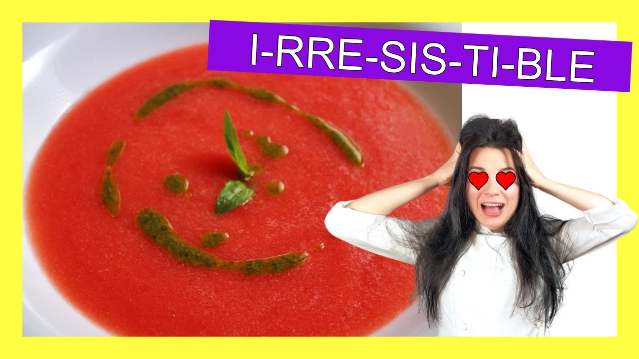 🍉🍎 SOPA fría de SANDÍA y TOMATE 👉 Lista en 5 minutos
