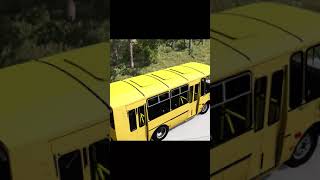 Yellow Bus PAZ vs Massive Speed Bump - BeamNG Drive screenshot 5