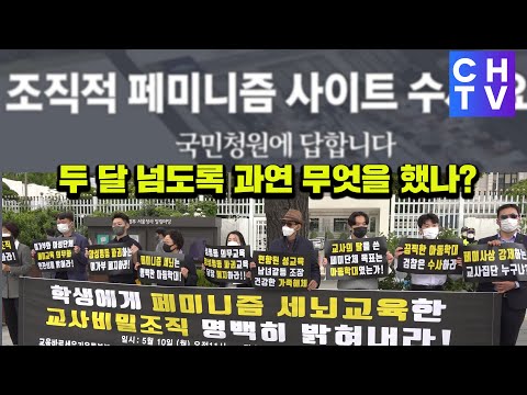 페미니즘 세뇌조직 청원 - 청와대가 두 달만에 내놓은 답변