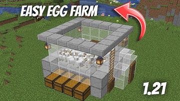 Minecraft 1.21 Easiest Chicken Egg Farm | Tutorial for Beginners #viralvideo
