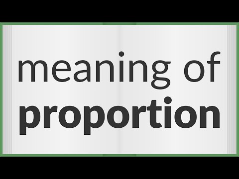 Proportion | meaning