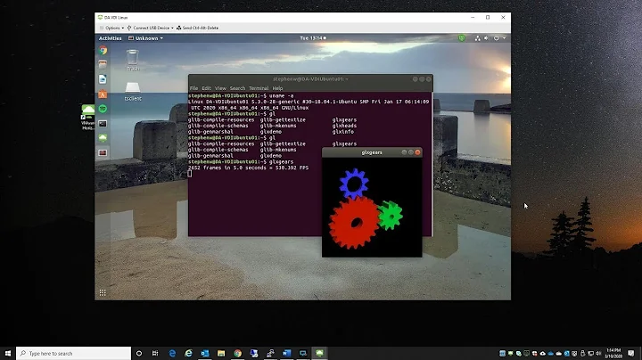 Ubuntu Linux 18.04.4 LTS (Bionic) on VMware Horizon View for Linux using Desktop Horizon Client